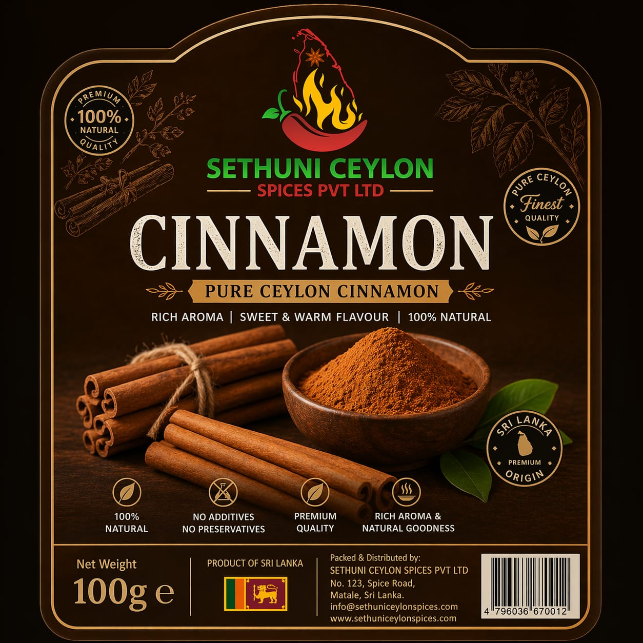Sethuni Ceylon Premium Cinnamon Quills